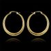 Longrui Exaggerated Fashion Simple Gold Large Round Exquisite Glossy Earrings_ipsvogv.com
