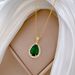 Steel 【 Titanium 】 Water Drop Zircon Fashion Light Luxury Charm Gorgeous Full Diamond Necklace Women's Versatile 【 】_ipsvogv.com