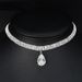 Bohemian Multi-layer Water Drops Flash Diamond Pendant Necklace Fashion Elegant Smart Necklace Women choker_ipsvogv.com