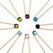 Geometric Faceted Crystal Necklace Copper Water Wave Chain Adjustable 40+5cm Spring Summer Candy Color Jewelry For Women_ipsvogv.com