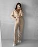 Women's Clothing Suit Solid Color Long Sleeve Zipper Hoodie Lace up Pants Two piece Set_ipsvogv.com