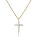 14K Gold Cross Diamond Necklace Female Fashion Faith Pendant Female_ipsvogv.com