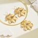Fashion style women's necklace, jewelry set, niche flower earrings, high-end design collar_ipsvogv.com