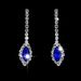 Wedding Photography Accessories Simple Copper Claw Chain Rhinestone Royal Blue Marquise Earrings Necklace Set 652_ipsvogv.com