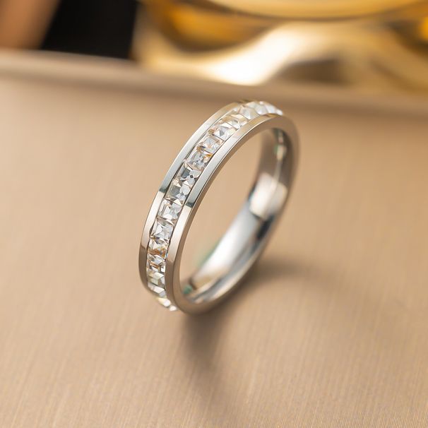 Single And Double Row Rings For Women, Titanium Steel Diamond Fashionable Ring, Niche, Non Fading Full Sky Star Jewelry_ipsvogv.com