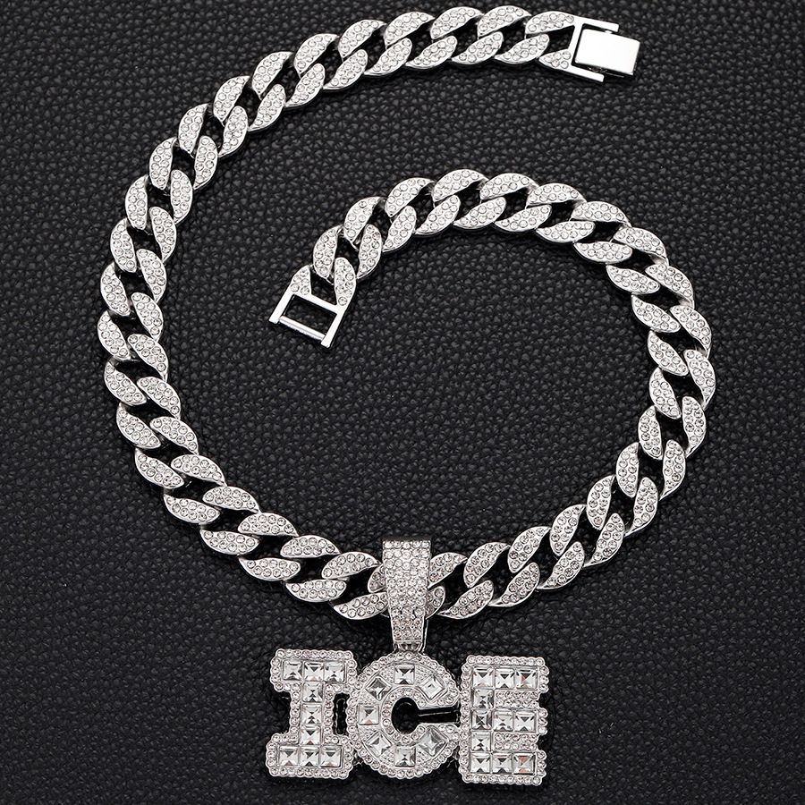 American Hip-hop Street Necklace Full Of Diamonds, Personalized Rap, Purple Word Ice Mother Pendant Jewelry, Cuban Chain_ipsvogv.com