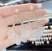 Zircon Water Drop For Women Acrylic Petal Tassel With Silver Needle Fashionable Face Slimming Earrings_ipsvogv.com