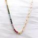 Colorful Necklace, Personalized Rhinestone Chain, Short Splicing Pendant, Metal Versatile Accessory For Women_ipsvogv.com