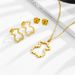 Women's Jewelry Set Fashion 304 Stainless Steel Bear Set Hollow Versatile Bear Women's Necklace Jewelry_ipsvogv.com