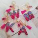 New Red English Letter Love Crystal Drip Glue Glitter Resin Bee Keychain Pendant_ipsvogv.com