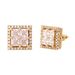 Popular Full Zircon Hip Hop Earrings Men's Square Thread Earring_ipsvogv.com