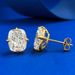 Women's Jewelry S925 Silver Gold Plated High Carbon Diamond 8*10 Earrings Cut Zircon Earrings Simple_ipsvogv.com