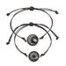 2Pcs Romantic Couple Butterfly Sun Moon Lovers Charm Adjustable Glow In The Dark Woven Bracelet_ipsvogv.com