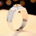 S925 Sterling Silver Men's Frosted Moissanite Diamond Ring New Classic High Carbon Stone Yellow Diamond Ring_ipsvogv.com