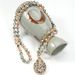 Sugar Cube Crystal 8mm Round Beads Tiger Eye Stone Ted Stone Natural Semi Precious Stone Sweater Chain Necklace Handmade_ipsvogv.com