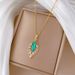 】 Blue 【 Leaf Personalized Light Luxury Charm Gorgeous Full Diamond Necklace Women's Versatile Clavicle Chain Titanium 【 】_ipsvogv.com
