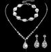 dz Style Link Fashion OL Claw Chain Rhinestone Zircon Angel Tears Drop Necklace Earrings Bridal Jewelry Multiple Choices_ipsvogv.com