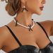 Jewelry Niche Light Luxury Pearl Sweet Cool Style Black Ribbon Bowknot Collarbone Chain Necklace For Women_ipsvogv.com