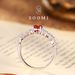 Simple Silver Inlaid With Red Zircon Fashionable Versatile, High-end, Light Luxury, Index Finger Ring, Exquisite And_ipsvogv.com