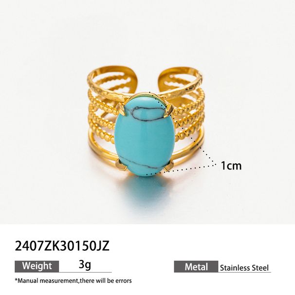 ins niche turquoise devil's eye stainless steel ring female non fading zircon gold titanium steel_ipsvogv.com