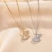 High End Feeling Full Diamond Ginkgo Leaf Necklace, Women's Instagram Style Mini Skirt, Fan-shaped Pendant, Titanium_ipsvogv.com