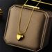 New Titanium Steel Peach Heart Women's Clavicle Chain Instagram Air Cooled Light Wind Minimalist Elegance Love Pendant_ipsvogv.com