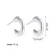Women’s Jewelry Set Fashion Design C Shaped Real Gold Earrings Environmentally Friendly Color Creative Geometric Concave And Convex Pattern Earrings_ipsvogv.com