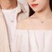 Mobius ring couple necklace light luxury niche high end interlocking pendant clavicle chain Valentine's Day gift_ipsvogv.com