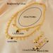 Copper Gold-plated Heart-shaped Necklace, Earring Jewelry Set, Thanksgiving Gift Suitable For Wedding Parties_ipsvogv.com