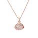 Korean Version Golden Shell Pearl Pendant Non Fading Mesh Red Diamond Inlaid Collarbone Chain, With Unique Design And A_ipsvogv.com