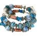 Bohemian Style Turquoise Shell Crystal Accessories Mixed With Multi-layer Beaded Temperament Elastic Bracelet_ipsvogv.com