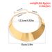 Wide Version Glossy Metal Collar Necklace Female, European And American Fashion Trend, Concave Shape Fashionable Collarbone Chain Chocker_ipsvogv.com