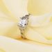 Celtic Knot Square Zircon Plated White Gold Ring Classic Simple Engagement Women's Ring_ipsvogv.com