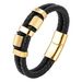 Men's Jewelry Multi Layer Leather Double Layer Braided Genuine Leather Bracelet Stainless Steel Magnet Buckle Bracelet Creative Punk Leather Bracelet_ipsvogv.com