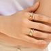 Unisex Fashion Simple All Match Light Luxury Glossy Water Drop Ring Female French Minimalist Adjustable Cross Open Ring_ipsvogv.com