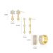 Women’s Jewelry Set Fashion Hot Sales Real Gold Brass Electroplating Fashion High End Zircon Chain Tassel Earrings Three Piece Set_ipsvogv.com