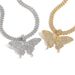 Men’s Jewelry Set Fashion Ins Style Hip Hop Alloy Butterfly Pendant Full Of Diamonds Men's Personality Ins Style Accessories_ipsvogv.com