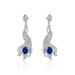 Ancient Hollow Leaves Long Earrings S925 Silver Breeding Red And Blue Stud Earrings_ipsvogv.com
