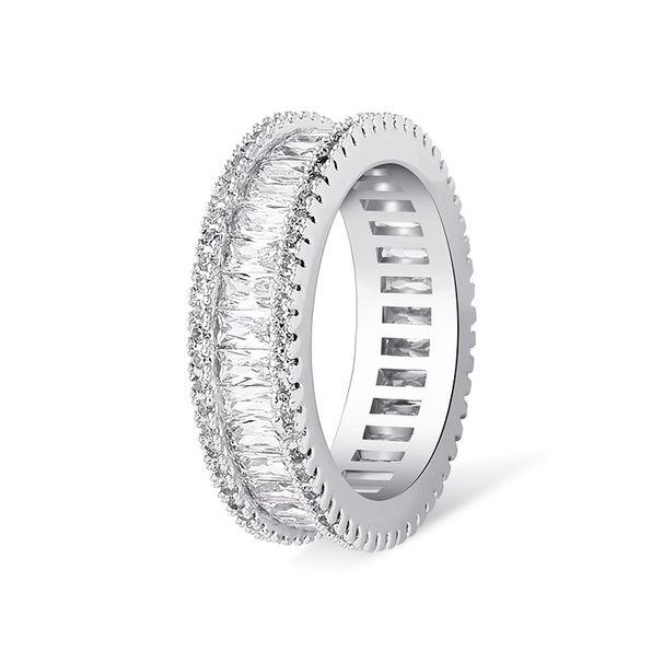 INS Trendy Men And Women's Square Zircon Ring With Full Diamond Shot Selling Hip Hop Jewelry_ipsvogv.com