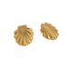 Retro Plated Titanium Steel Shell Wrinkle Stripe Earrings_ipsvogv.com