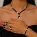 Women’s Jewelry Set Fashion Necklace Bracelet Ring Ring Set Bridal Jewelry Zircon Earrings Four Piece Dress_ipsvogv.com