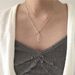 S Pure Silver Ribbon Bow Necklace For Women Korean INS High-End Niche Design New Snake Bone Clavicle Chain_ipsvogv.com