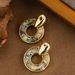 Fashionable Atmospheric Design With Inlaid Natural Abalone Shell Earrings, Feminine Temperament, Simple And High-end_ipsvogv.com