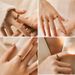 Zircon light luxury ring real gold electroplating color preserving metal texture French retro ring active temperament turquoise ring_ipsvogv.com