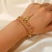 INS New Fashionable And Versatile Multi-layer Women's Stainless Steel Plated Real Gold Geometric Star Bracelet_ipsvogv.com