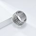 Retro Nordic rotatable Viking text stainless steel rotating ring ring men's wear titanium steel accessories hand jewelry_ipsvogv.com