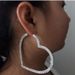 exaggerated Big Love earrings hollow heart-shaped retro earrings full Diamond trend earring earring_ipsvogv.com