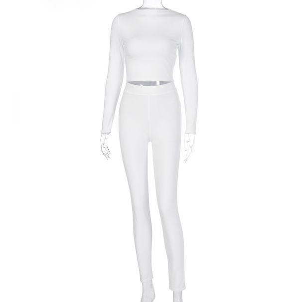 Women's Clothing Sports Long Sleeve Two Piece Set Casual Pant Suits Set_ipsvogv.com
