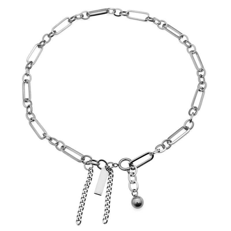 Fashion Trends New Metal Chain Personality Pendant Tassel Long Necklace Temperament Versatile Mix And Match Style_ipsvogv.com