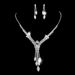 Women’s Jewelry Set Fashion Jewelry Inlaid Crystal Rhinestone Claw Chain Tassel Long Wedding Bridal Necklace Earrings Set_ipsvogv.com